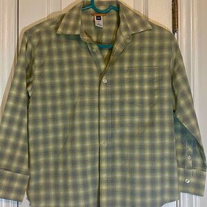 GAP Green Plaid Kids Button Down Shirt
